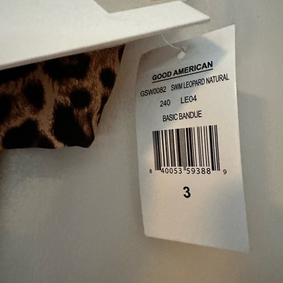 NWT Good American Reversible Leopard Better Band Bikini Swim Top, Sz 3, Large - Picture 6 of 8